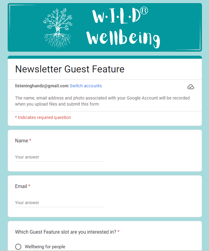 fill in the booking form to submit a Guest Feature article